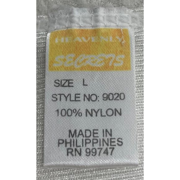 Heavenly Secrets Women's Size Large White Satin Lace Trim Intimates Top - Picture 4 of 5